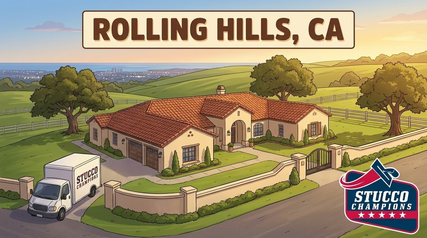 Stucco Repair in Rolling Hills Estates, CA